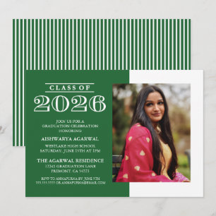 CLASSIC BOLD CLASS OF 2026 GRADUATION INVITATION