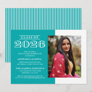 CLASSIC BOLD CLASS OF 2026 GRADUATION INVITATION