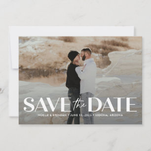 Classic Bold Editable Colour Save The Date Card