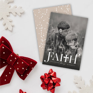 Classic Bold Faith Religious Christmas Photo Card