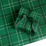 Classic bold holiday plaid green Christmas Wrapping Paper<br><div class="desc">A bold modern take on a classic holiday plaid makes this wrapping paper set perfect way for both traditional and unconventional gift givers. The kelly green background with the black and white checks is chic and stylish. Will look fantastic on all your gifts under the tree perfectly coordinated with your...</div>