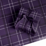 Classic bold holiday plaid plum purple  wrapping paper<br><div class="desc">A bold modern take on a classic holiday plaid makes this wrapping paper set perfect way for both traditional and unconventional gift givers. The rich plum purple background with the black and white checks is chic and stylish. Will look fantastic on all your gifts under the tree perfectly coordinated with...</div>