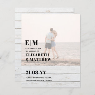 Classic BOLD PHOTO OVERLAY Save the Dates BUDGET