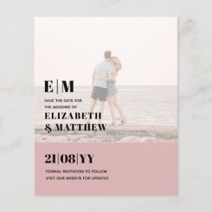 Classic BOLD PHOTO OVERLAY Save the Dates BUDGET Flyer