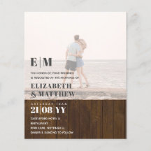 Classic BOLD PHOTO OVERLAY Wedding Invite BUDGET