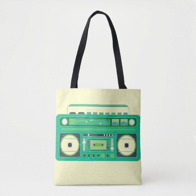 Classic Boom Box Vintage Image Tote Bag (Front)