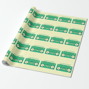 Classic Boom Box Vintage Image Wrapping Paper