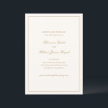 Classic Border Ivory and Gold Timeless Wedding Save The Date<br><div class="desc">A classic and timeless design.</div>