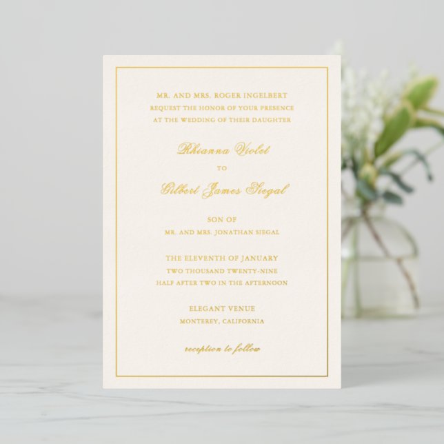 Classic Border Ivory Timeless Wedding (Standing Front)