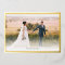 Classic Border Photo Holiday Gold Foil Card