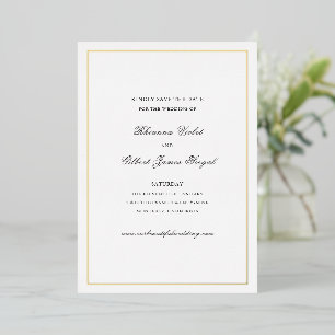 Classic Border Timeless Wedding Save the Date