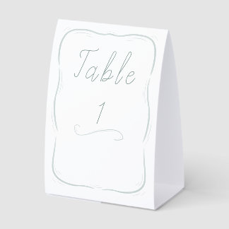 Classic Border Wedding Table Number Sign