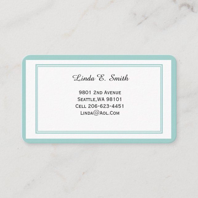 Classic Bordered Business Calling Card (Front)