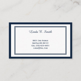 Classic Bordered Calling Card