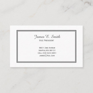 Classic Bordered Calling Card