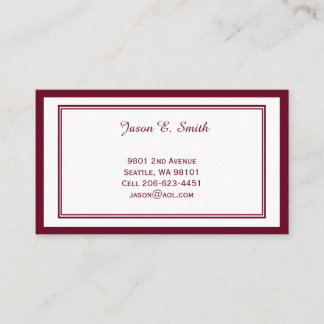 Classic Bordered Calling Card