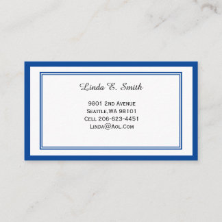 Classic Bordered Calling Card