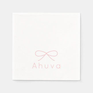 Classic Bow Cocktail Napkin in Baby Pink