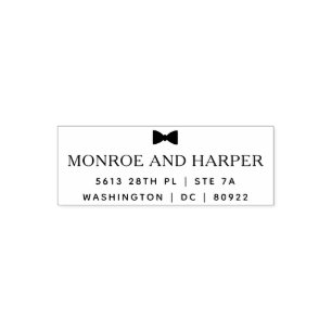 Classic Bow Tie Return Address Self-inking Stamp