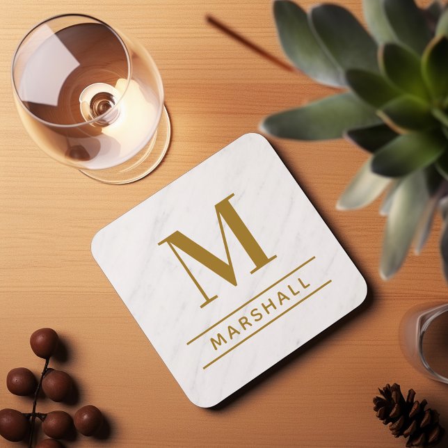 Classic Brass Personalised Family Monogram Initial Coaster (Creator Uploaded)