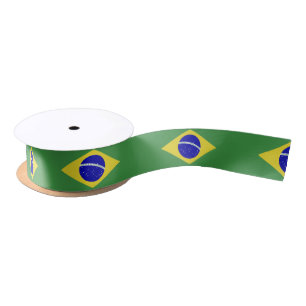 Classic Brazilian Flag Satin Ribbon