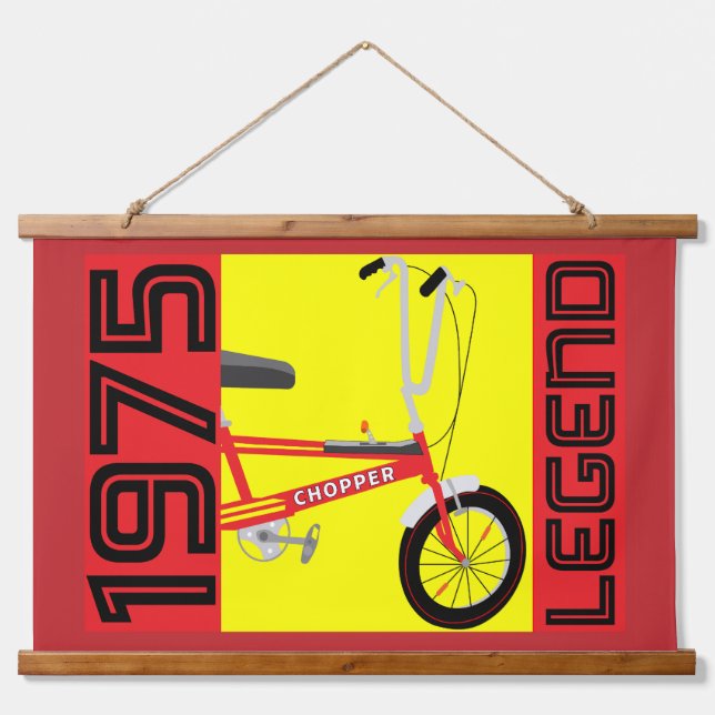 Classic British 1970's Iconic Bicycle Hanging Tapestry (Front)