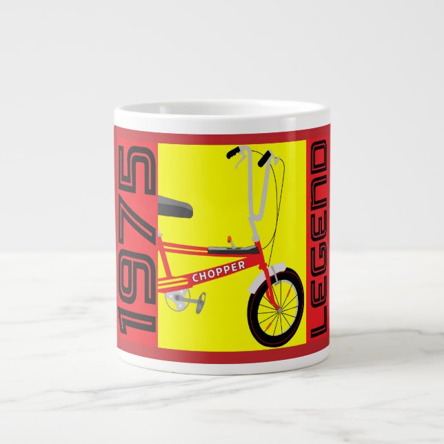Classic British 1970's Iconic Bicycle Large Coffee Mug (Front)