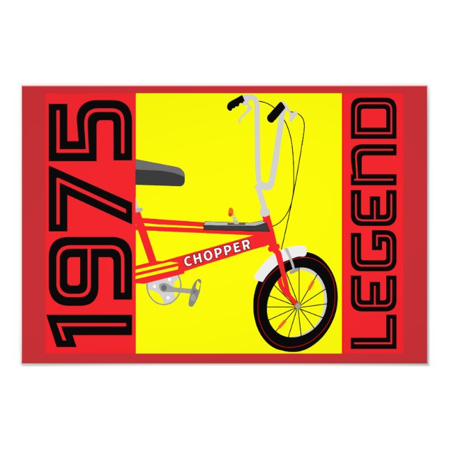Classic British 1970's Iconic Bicycle Photo Print (Front)