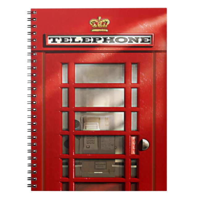 Classic British Red Telephone Box Notebook (Front)
