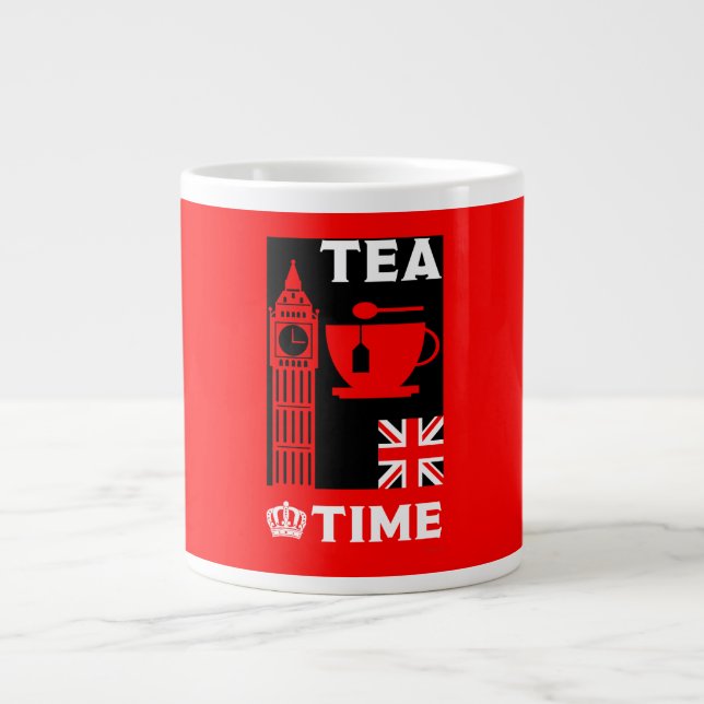 Classic British Tea Drinkers     Large Coffee Mug (Front)