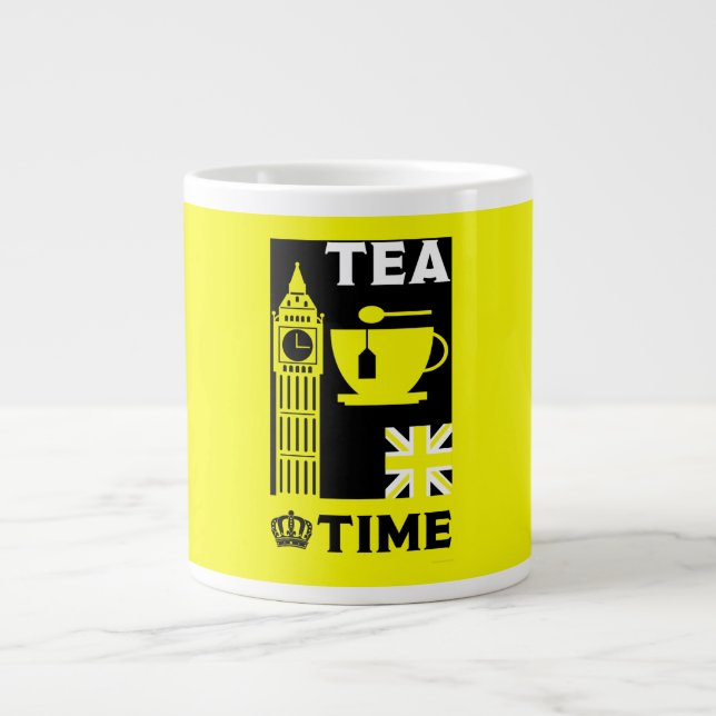 Classic British Tea Drinkers      Large Coffee Mug (Front)