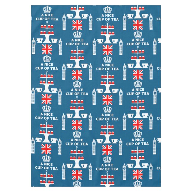 Classic British Tea Drinkers         Tablecloth (Front)