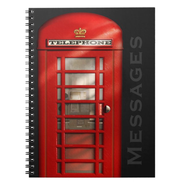 Classic British Telephone Messages Notebook (Front)