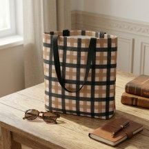 Classic Brown and Black Textured Plaid Pattern
