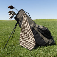 Classic Brown Ivory Pepita Houndstooth Pattern