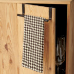 Classic Brown Ivory Pepita Houndstooth Pattern    Tea Towel<br><div class="desc">Evergreen elegant and classic fabric pattern,  featuring pepita / houndstooth pattern in brown and ivory colour combination. Pepita houndstooth brown pattern Kitchen Towels</div>