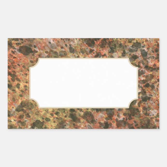 Classic Brown Marble Print Stickers (Front)