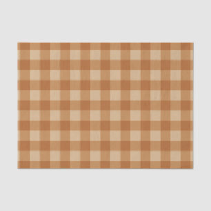 Classic brown plaid chequered cloth tissue paper