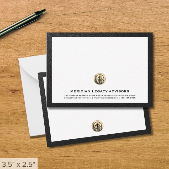 Classic Brushed Gold Logo Note Card (Creator Uploaded)