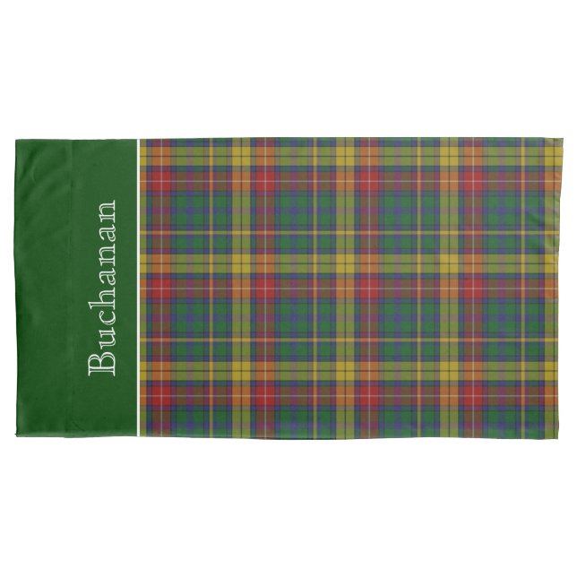 Classic Buchanan Tartan Plaid King Pillow Case (Front)