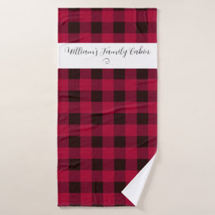 Classic Buffalo Check Family Cabin Bath Towel Set
