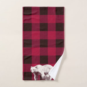 Classic Buffalo Check Mama Bear Bath Towel Set