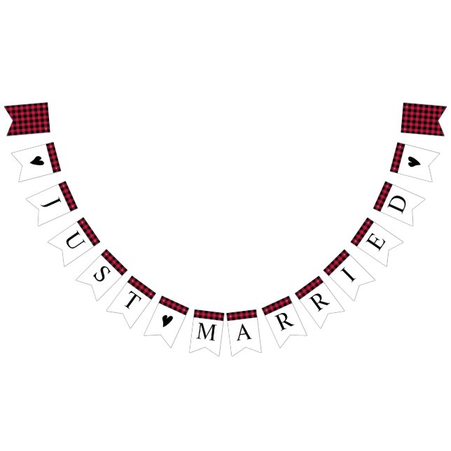 Classic Buffalo Plaid Check Black Red Bunting (All)