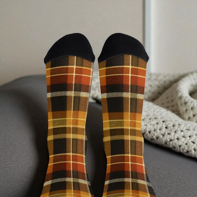 Classic Buffalo Plaid Socks in Rustic Terracotta (Creator Uploaded)