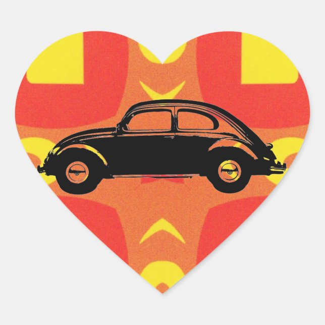 Classic Bug Heart Sticker (Front)
