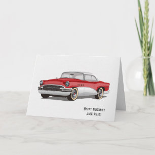 Classic Buick automobile for birthday Card