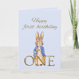Classic Bunny in blue jacket Card