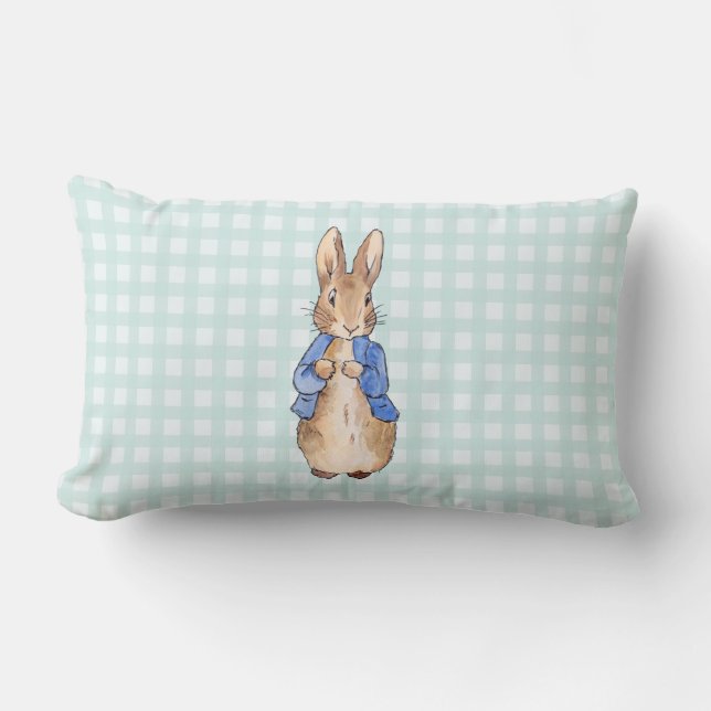 Classic bunny in blue jacket lumbar cushion (Front)