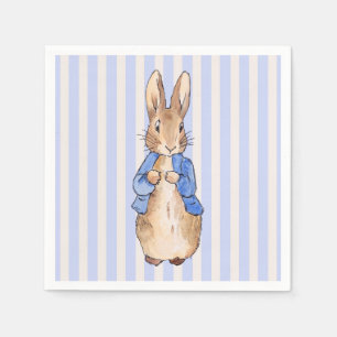 Classic bunny in blue jacket napkin