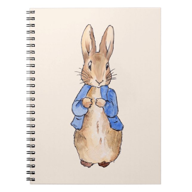 Classic bunny in blue jacket notebook (Front)